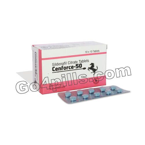 Cenforce 50 Mg (Sildenafil Citrate 50 Mg) Tablets